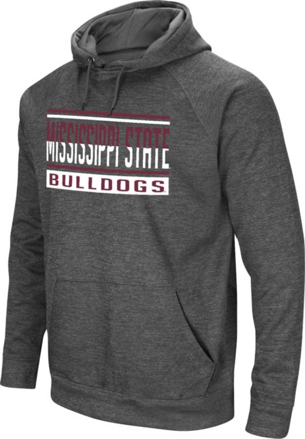 Colosseum Men's Mississippi State Bulldogs Grey Pullover Hoodie