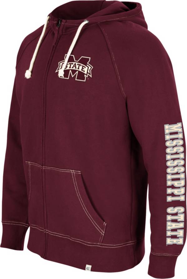 Colosseum Men's Mississippi State Bulldogs Maroon Intervention Full-Zip Hoodie