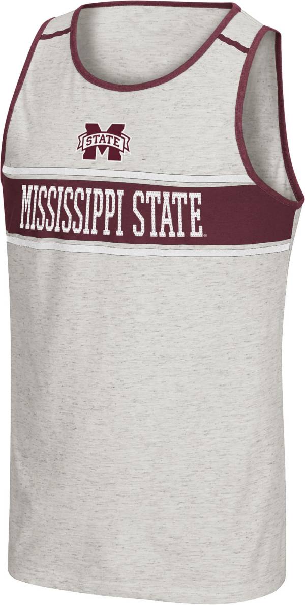 Colosseum Men's Mississippi State Bulldogs White Skateboard Tank Top