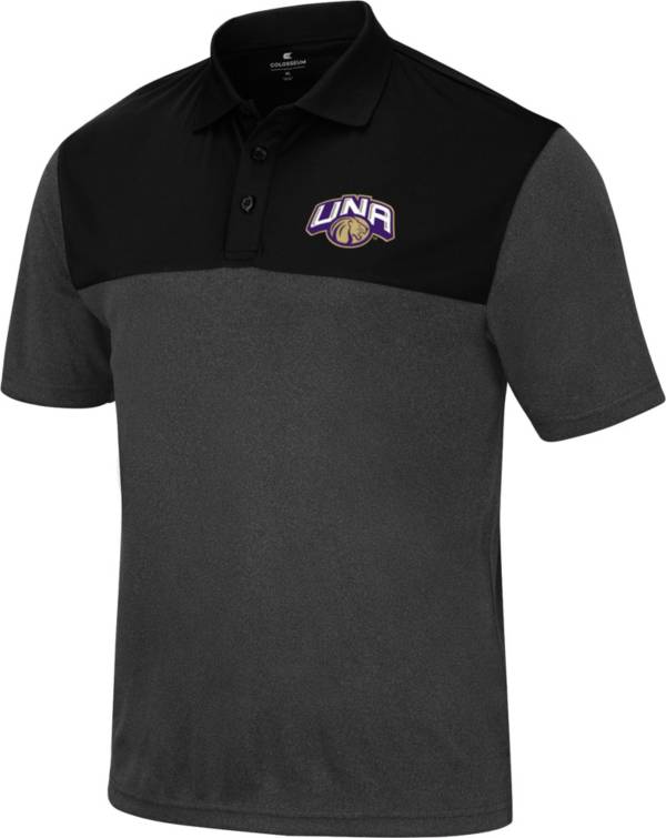 Colosseum Men's North Alabama Lions Black Polo