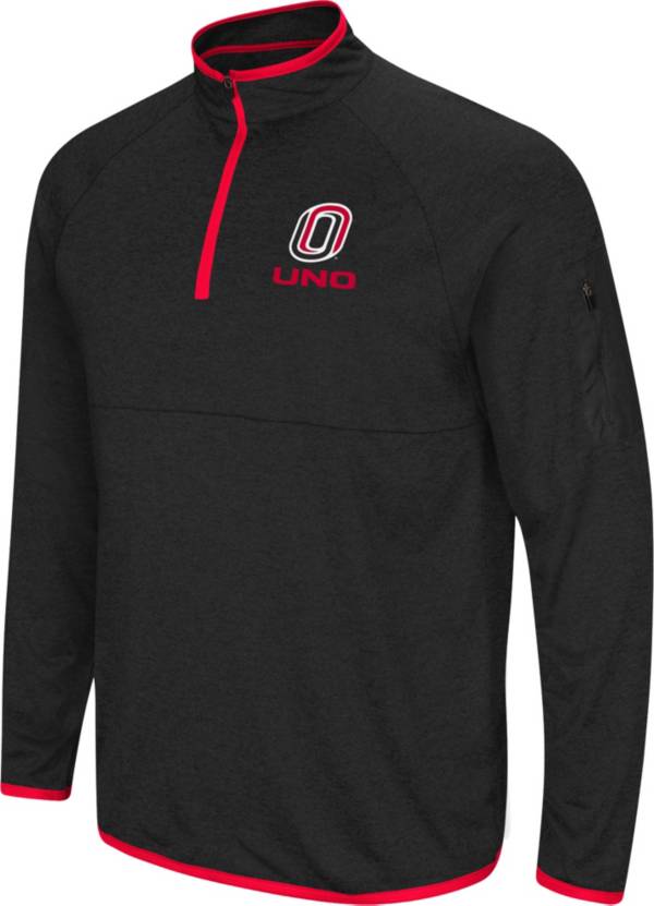 Colosseum Men's Nebraska-Omaha Mavericks Black Rival Quarter-Zip Pullover Shirt product image
