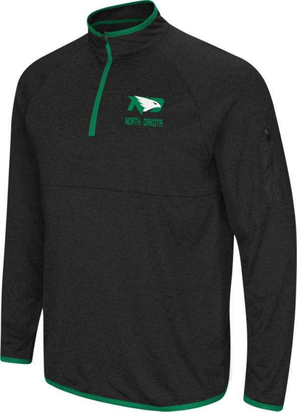 Colosseum Men's North Dakota Fighting Hawks Black Rival Quarter-Zip Pullover Shirt