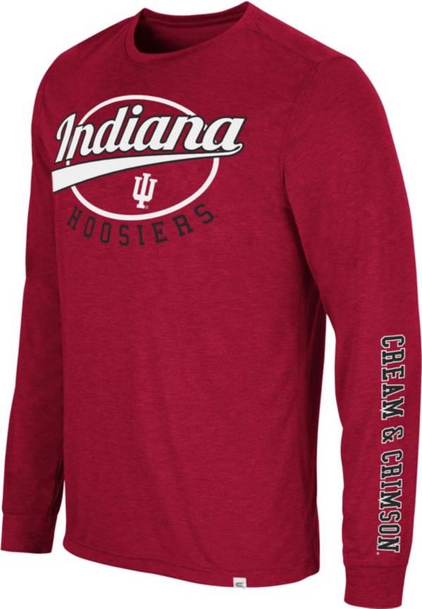 Colosseum Men's Indiana Hoosiers Crimson Far Out! Long Sleeve T-Shirt