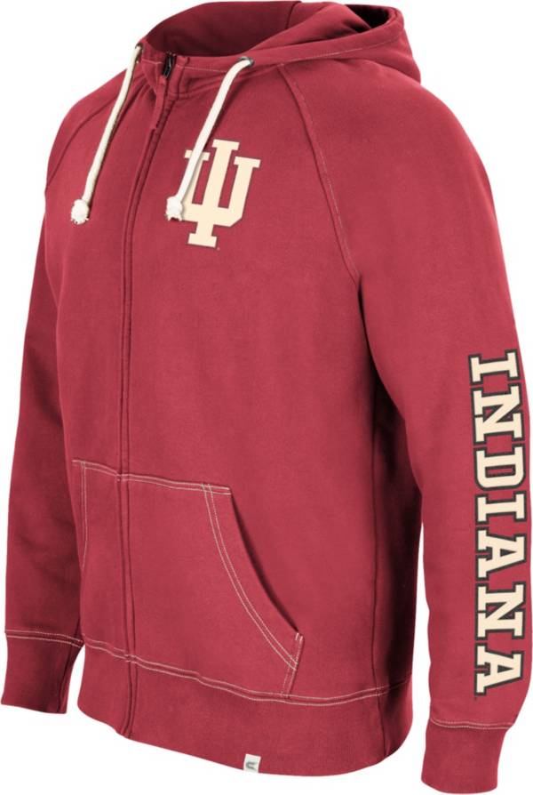 Colosseum Men's Indiana Hoosiers Crimson Intervention Full-Zip Hoodie