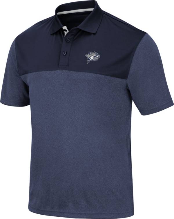 Colosseum Men's New Hampshire Wildcats Blue Links Polo