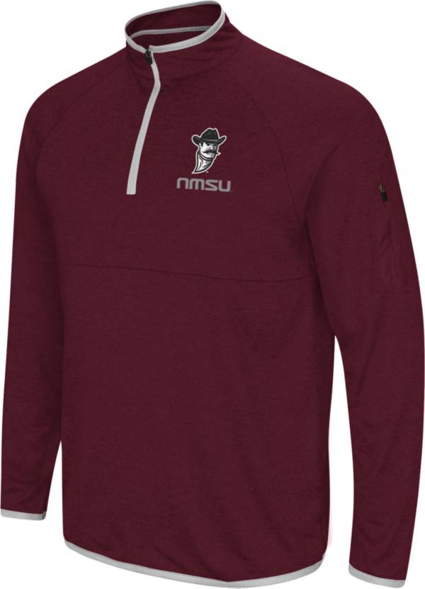 Colosseum Men's New Mexico State Aggies Crimson Rival Quarter-Zip Pullover Shirt