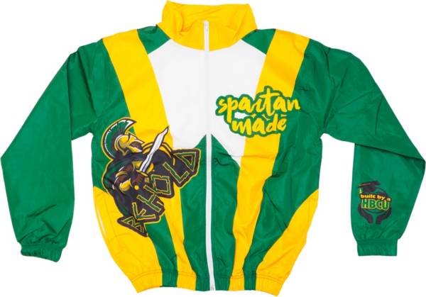 Tones of Melanin Men's Norfolk State Spartans Green Windbreaker Jacket product image