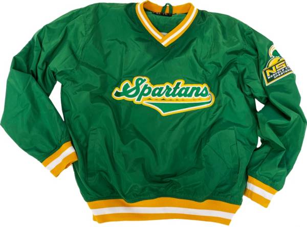 Tones of Melanin Men's Norfolk State Spartans Green Windshirt Pullover Jacket