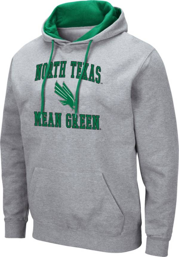 Colosseum Men's North Texas Mean Green Grey Pullover Hoodie