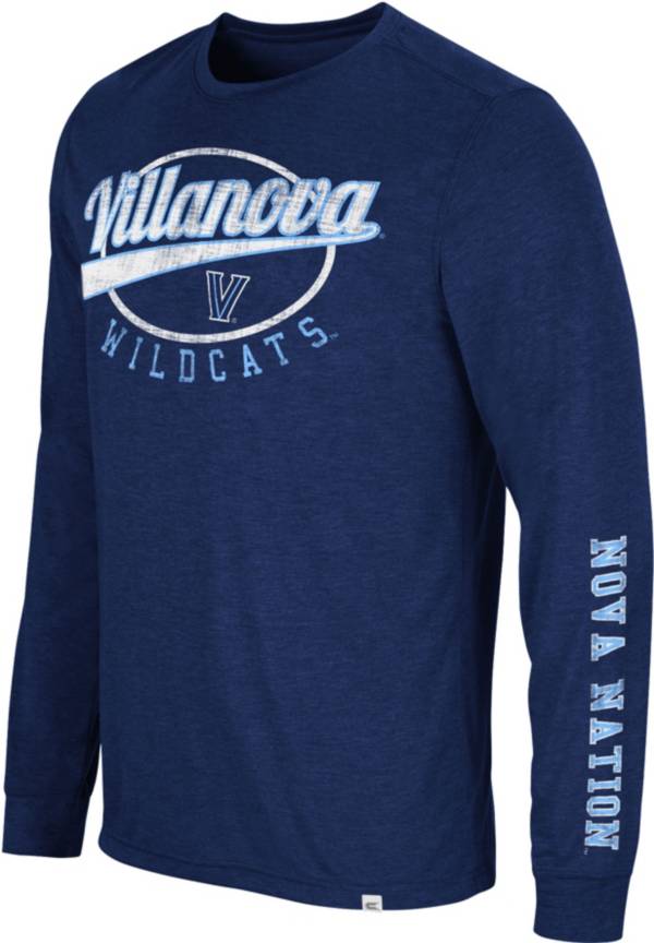 Colosseum Men's Villanova Wildcats Navy Far Out! Long Sleeve T-Shirt