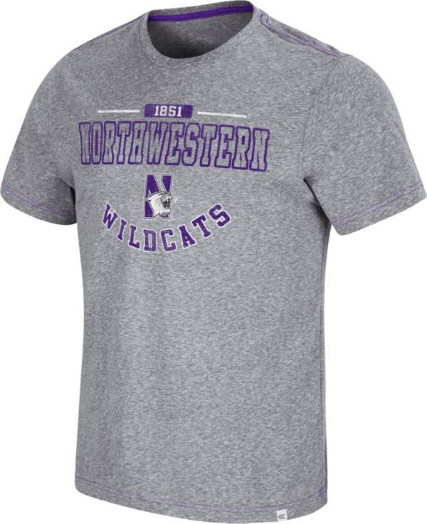 Colosseum Men's Northwestern Wildcats Grey Tannen T-Shirt