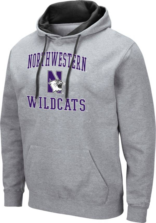Colosseum Men's Northwestern Wildcats Grey Pullover Hoodie