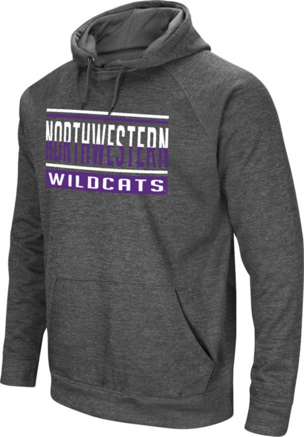 Colosseum Men's Northwestern Wildcats Grey Pullover Hoodie