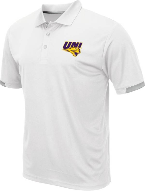 Colosseum Men's Northern Iowa Panthers White Polo