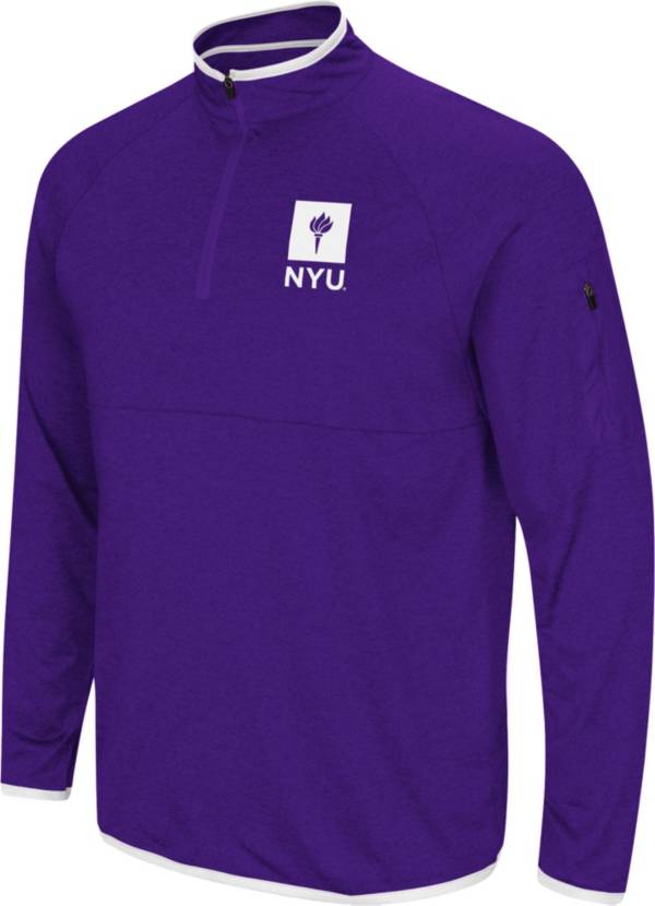 Colosseum Men's NYU Violets Purple Rival Quarter-Zip Pullover Shirt