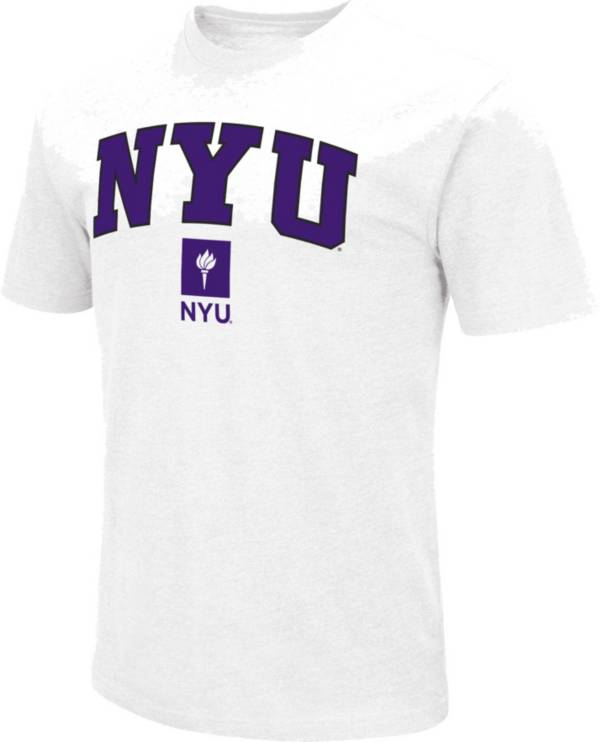 Colosseum Men's NYU Violets White Dual Blend T-Shirt