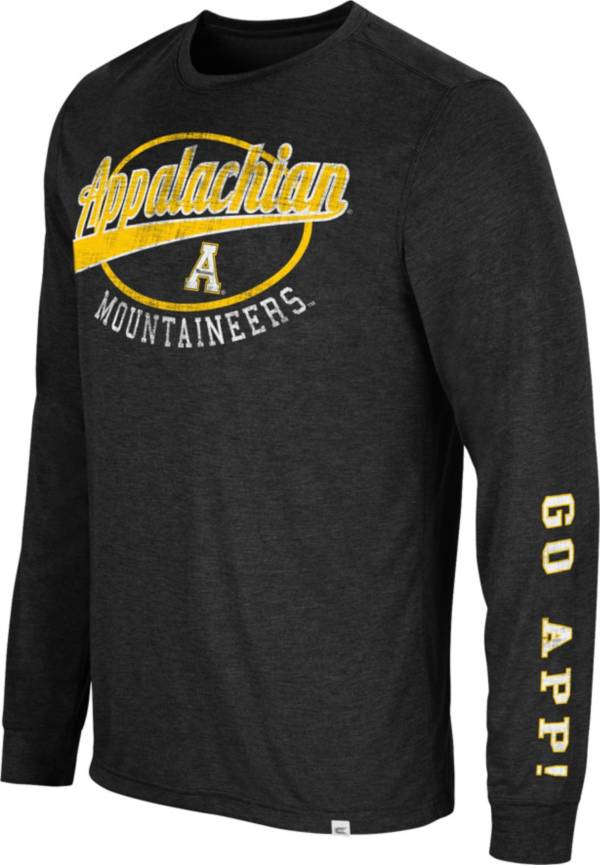 Colosseum Men's Appalachian State Mountaineers Black Far Out! Long Sleeve T-Shirt