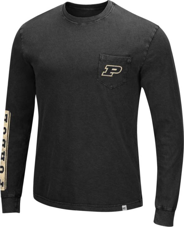 Colosseum Men's Purdue Boilermakers Black Leg Lamp Long Sleeve T-Shirt product image