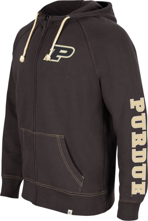 Colosseum Men's Purdue Boilermakers Black Intervention Full-Zip Hoodie