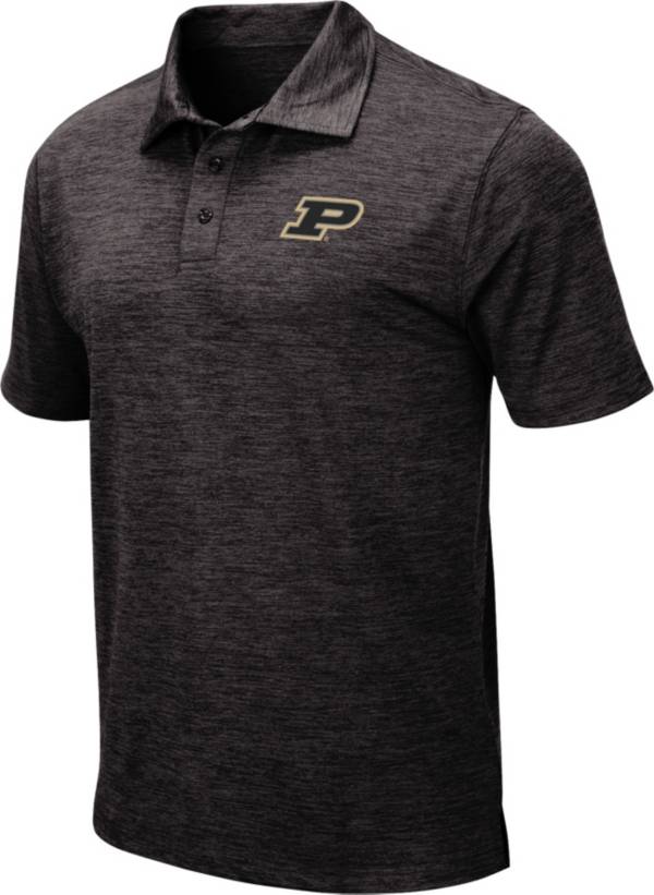 Colosseum Men's Purdue Boilermakers Black Polo