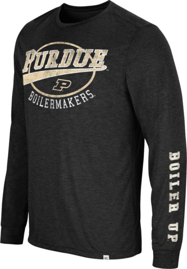 Colosseum Men's Purdue Boilermakers Black Far Out! Long Sleeve T-Shirt