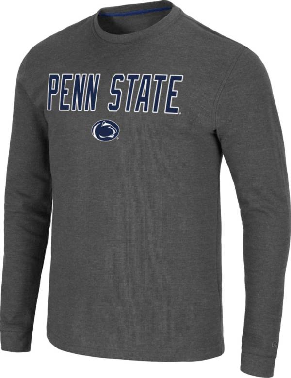 Colosseum Men's Penn State Nittany Lions Grey Dragon Long Sleeve Thermal T-Shirt