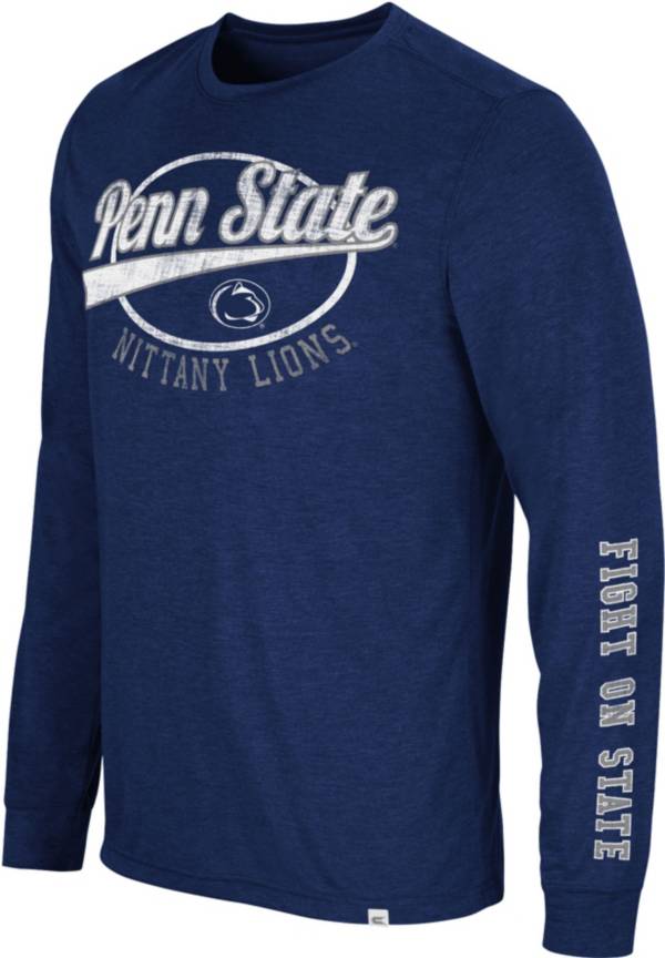 Colosseum Men's Penn State Nittany Lions Blue Far Out! Long Sleeve T-Shirt