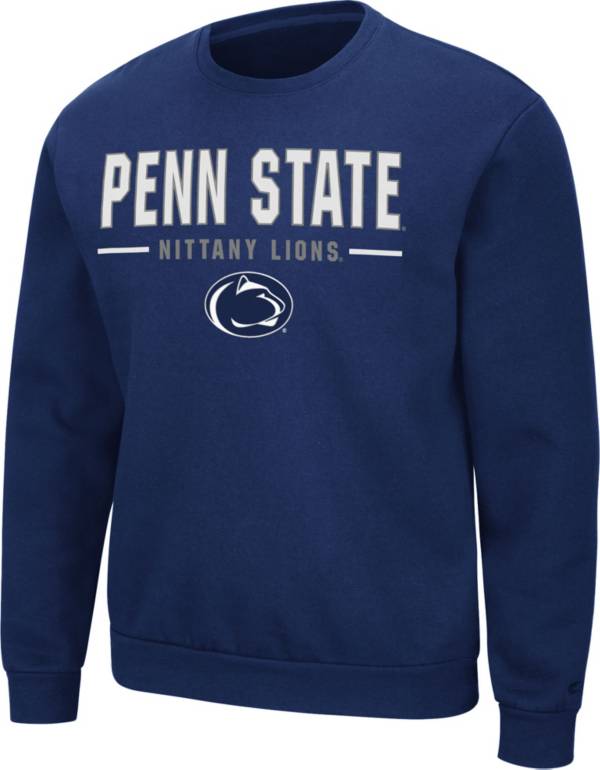 Colosseum Men's Penn State Nittany Lions Blue Time Machine Crew Pullover Sweatshirt