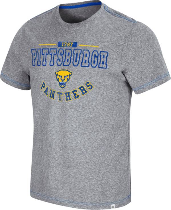 Colosseum Men's Pitt Panthers Grey Tannen T-Shirt