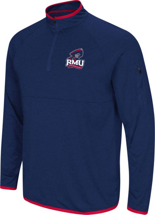 Colosseum Men's Robert Morris Colonials Navy Blue Rival Quarter-Zip Pullover Shirt