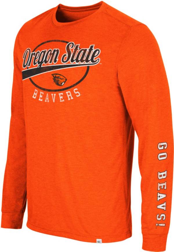 Colosseum Men's Oregon State Beavers Orange Far Out! Long Sleeve T-Shirt