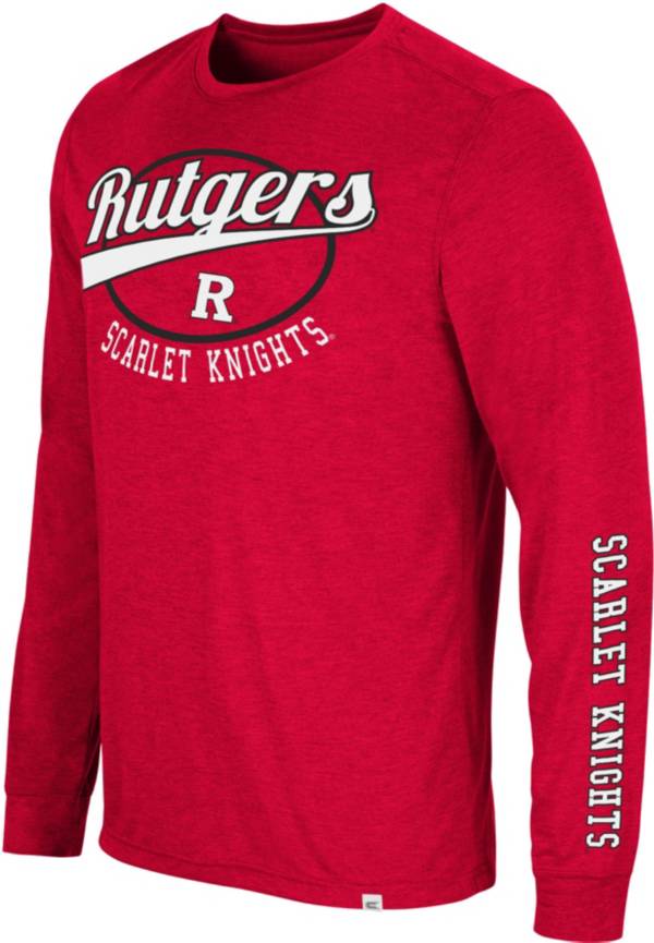 Colosseum Men's Rutgers Scarlet Knights Scarlet Far Out! Long Sleeve T-Shirt