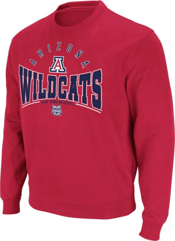 Colosseum Men's Arizona Wildcats Red Stadium Crew Sweatshirt