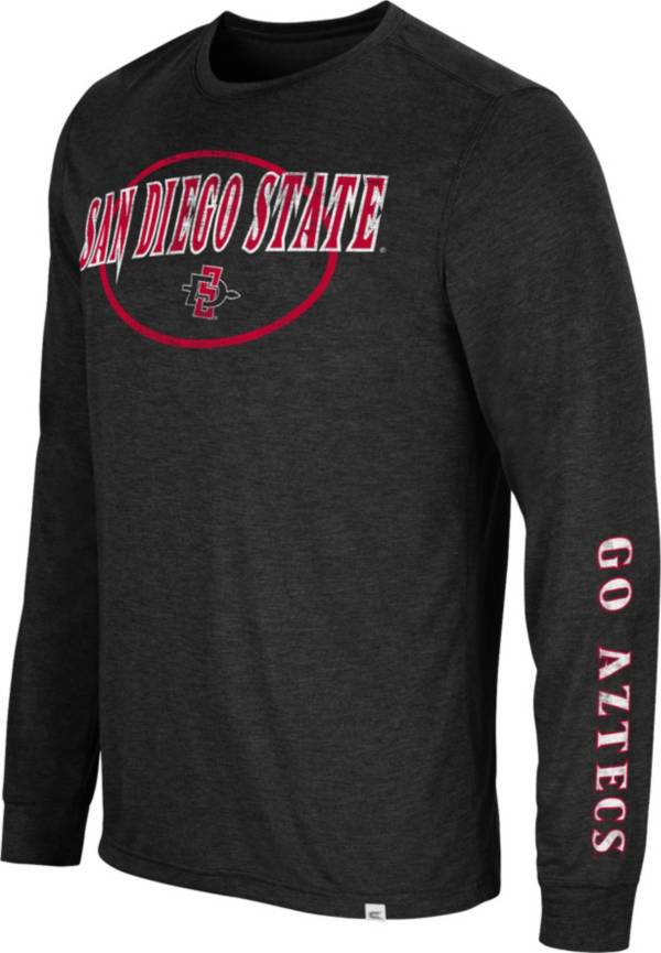 Colosseum Men's San Diego State Aztecs Black Far Out! Long Sleeve T-Shirt