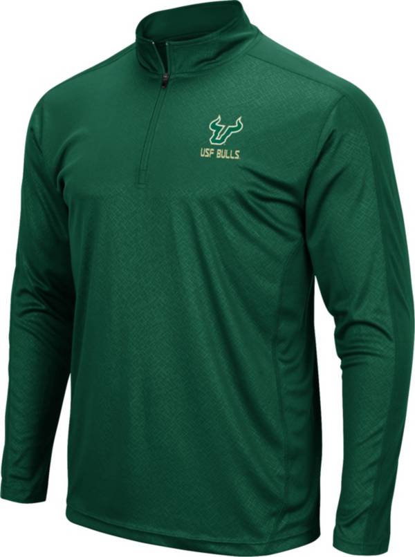 Colosseum Men's South Florida Bulls Green Quarter-Zip Pullover Shirt