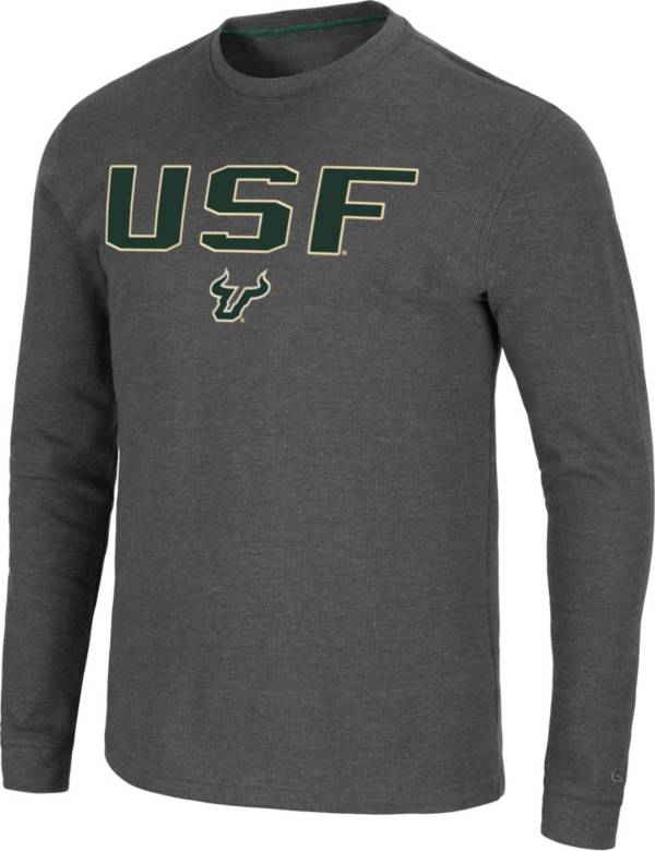 Colosseum Men's South Florida Bulls Grey Dragon Long Sleeve Thermal T-Shirt