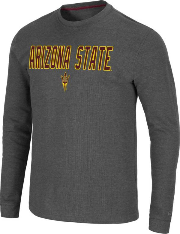 Colosseum Men's Arizona State Sun Devils Grey Dragon Long Sleeve Thermal T-Shirt