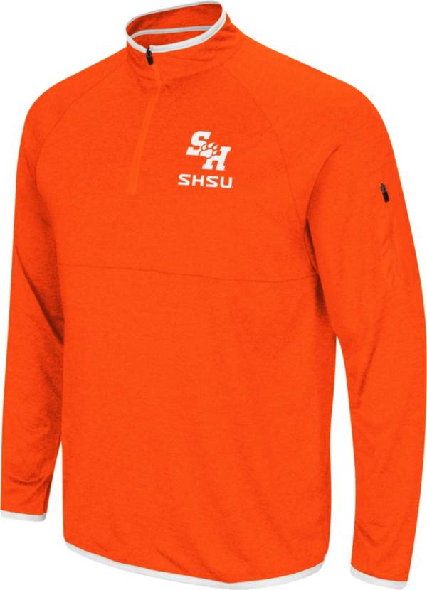 Colosseum Men's Sam Houston Bearkats Orange Rival Quarter-Zip Pullover Shirt