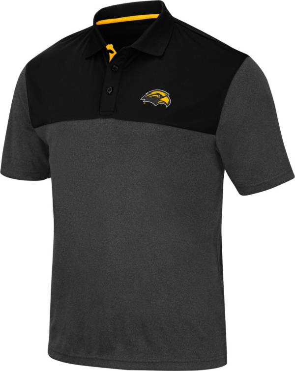 Colosseum Men's Southern Miss Golden Eagles Black Links Polo