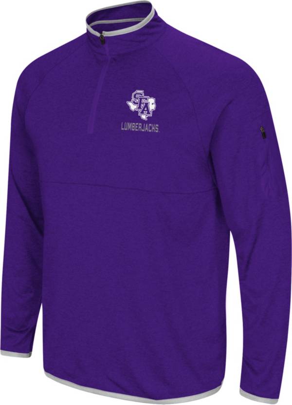 Colosseum Men's Stephen F. Austin Lumberjacks Purple Rival Quarter-Zip Pullover Shirt