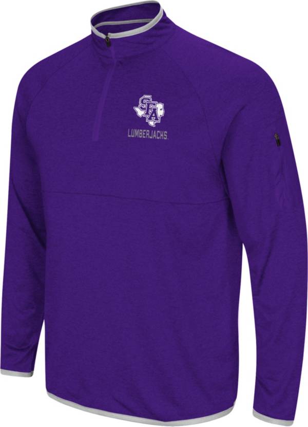 Colosseum Men's Stephen F. Austin Lumberjacks Purple Rival Quarter-Zip Pullover Shirt product image