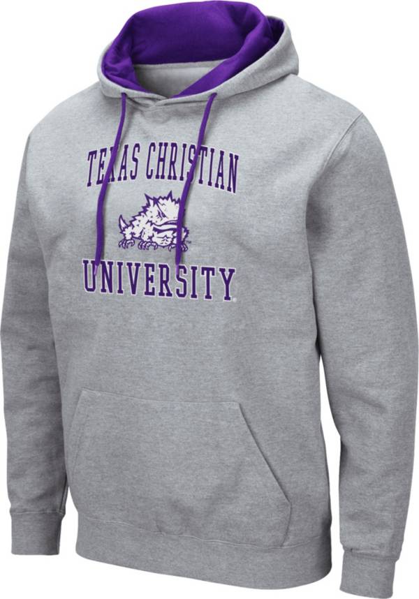 Colosseum Men's TCU Horned Frogs Grey Pullover Hoodie