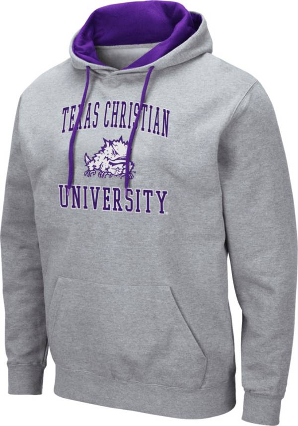 Colosseum Men's TCU Horned Frogs Grey Pullover Hoodie