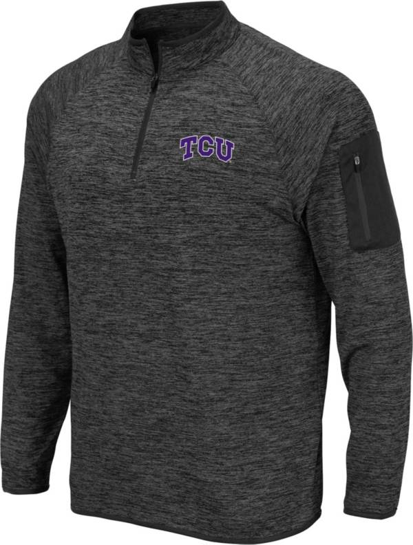 Colosseum Men's TCU Horned Frogs Grey Quarter-Zip Shirt