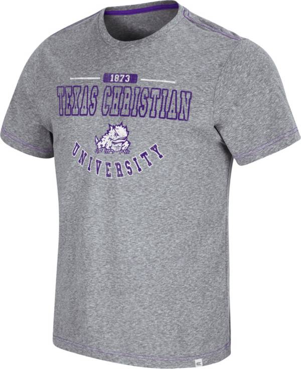 Colosseum Men's TCU Horned Frogs Grey Tannen T-Shirt