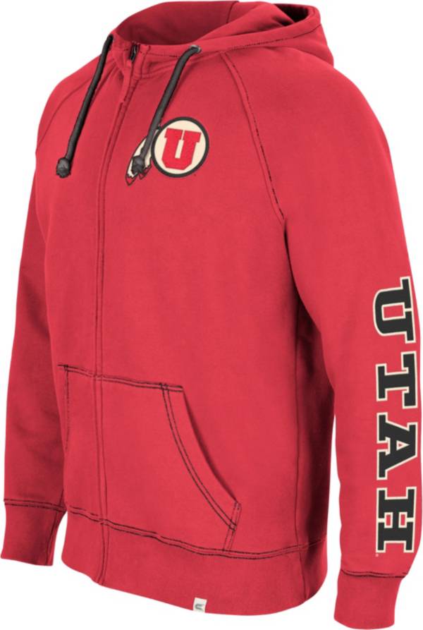 Colosseum Men's Utah Utes Crimson Intervention Full-Zip Hoodie