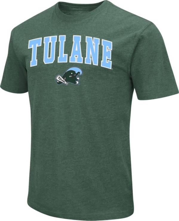 Colosseum Men's Tulane Green Wave Olive Dual Blend T-Shirt