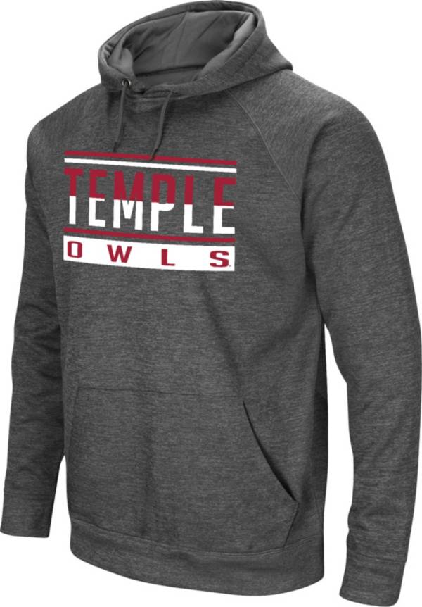Colosseum Men's Temple Owls Grey Pullover Hoodie product image