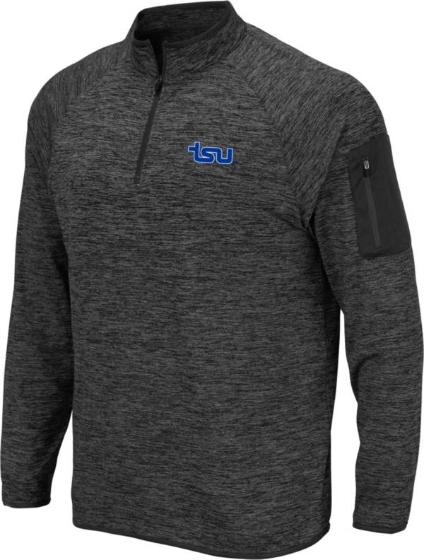 Colosseum Men's Tennessee State Tigers Grey Quarter-Zip Pullover Shirt