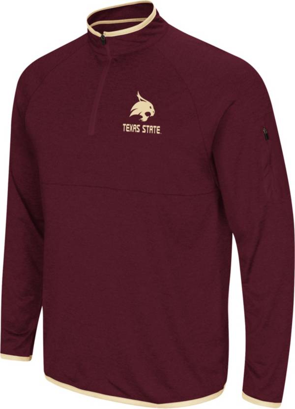 Colosseum Men's Texas State Bobcats Maroon Rival Quarter-Zip Pullover Shirt